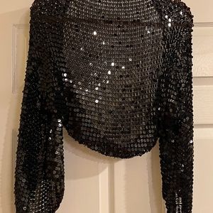 Sequined Knit Shrug One Size Fits Most